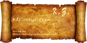 Károlyi Zita névjegykártya