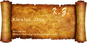 Károlyi Zita névjegykártya